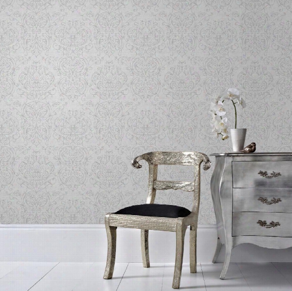 Empress Damask Wallpaper In Grey From The Elegance Collection By Rgaham & Brown