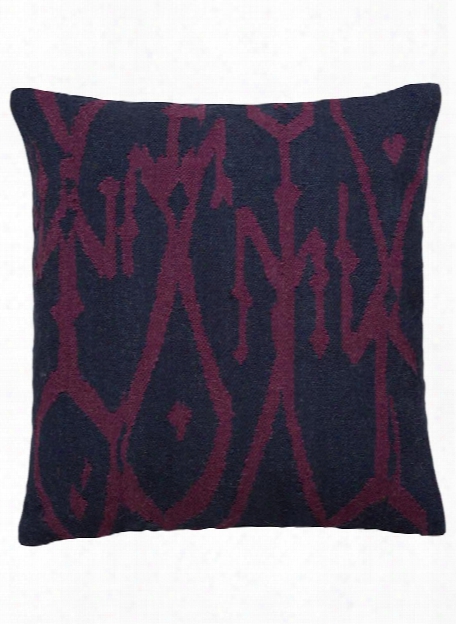 En Casa Pillow In Mood Indigo & Grape Wine Design By En Casa