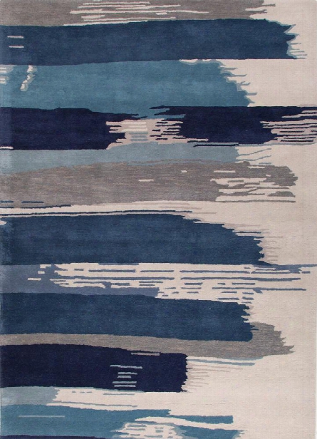 En Casa Tufted Rug In Bonnie Blue & Federal Blue Design By Jaipur