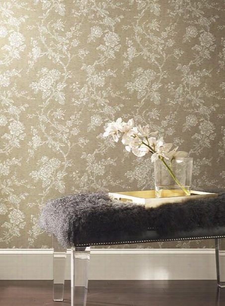 Equinox Cork Print Wallpaper In Gold By Ronald Redding For York Wallcoverings