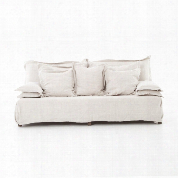 Equire Bellevue's Sofa In Namur Herringbone Ivory