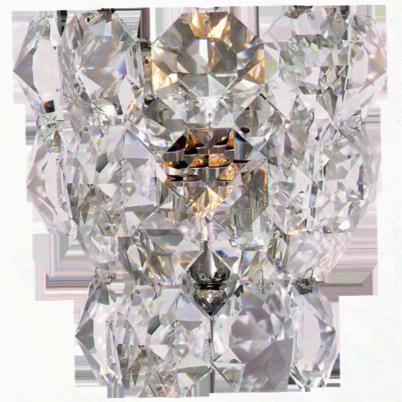 Eva Wall Sconce In Polished Nickel W/ Crystal Design By Aerin