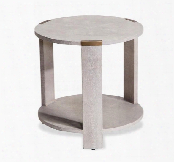Evelyn Side Table In Cream Shagreen Design By Interlude Home