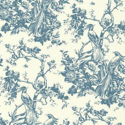 Exotic Plumes Wallpaper In Blue By Ashford House For York Wallcoverigns