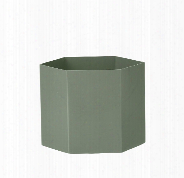 Extra Large Hexagon Pot In Dusty Green Design By Ferm Living