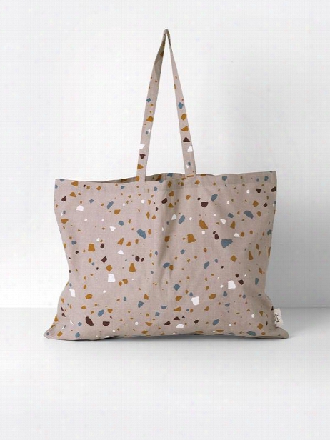 Extra Large Tote Bag In Terrazzo Rose Design By Ferm Living