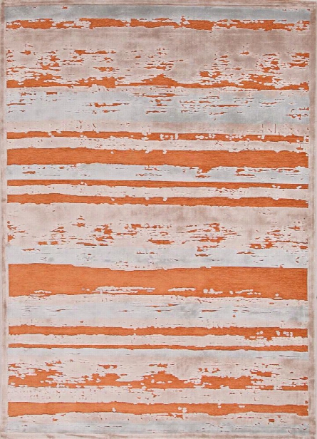 Fables Rug In Apricot Orange & Barely Blue Design By Jaipur