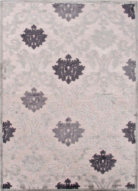 Fables Rug In Light Grey & Plum Kitten Design By Jaipur