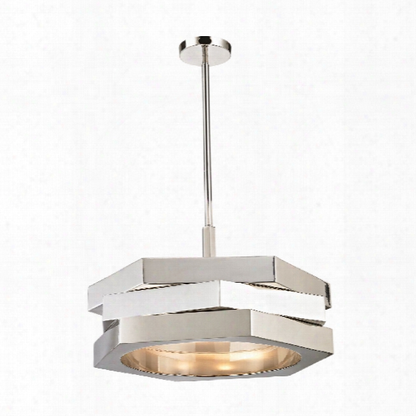 Facet 3 Light Pendant In Polished Nickel Design By Bd Fine