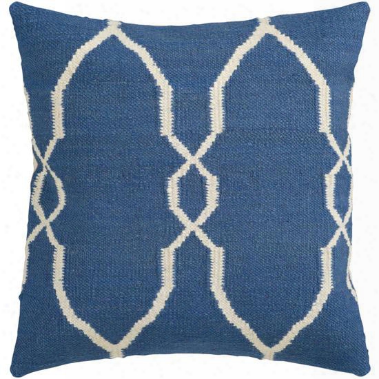 Fallon Accent Pillow In Blue And Ivory Design By Surya