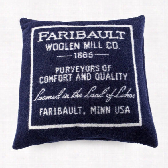 Faribault Logo Wool Pillow Case Design By Faribault