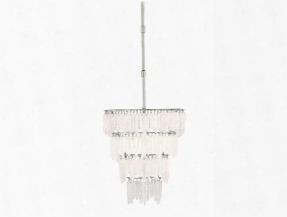 Farouche Pendant In Contemporary Silver Leaf Design By Currey & Company