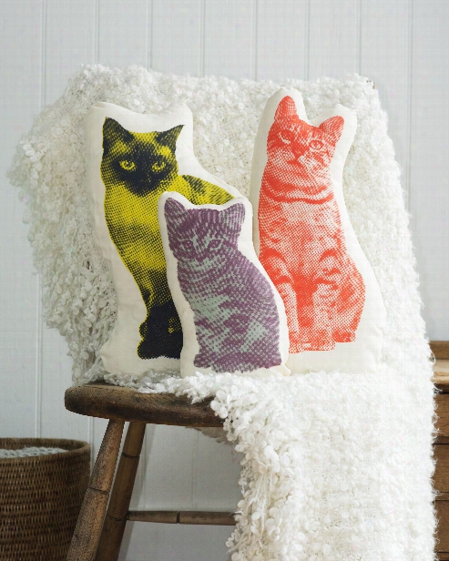 Fauna Cat Pillow In Various Cat Shapes Design By Areaware