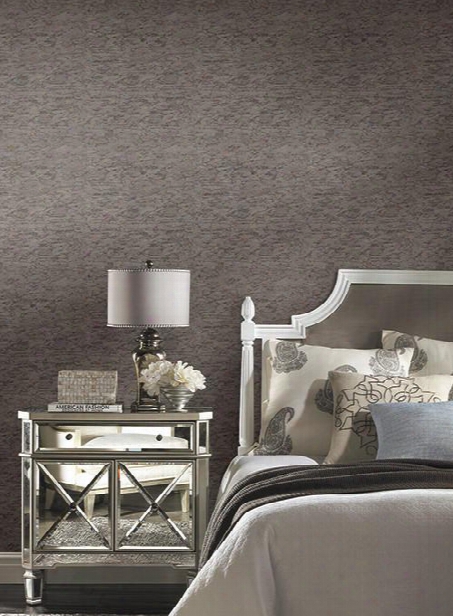 Faux Cork Wallpaper In Charcoal And Metallic By York Wallcoverings