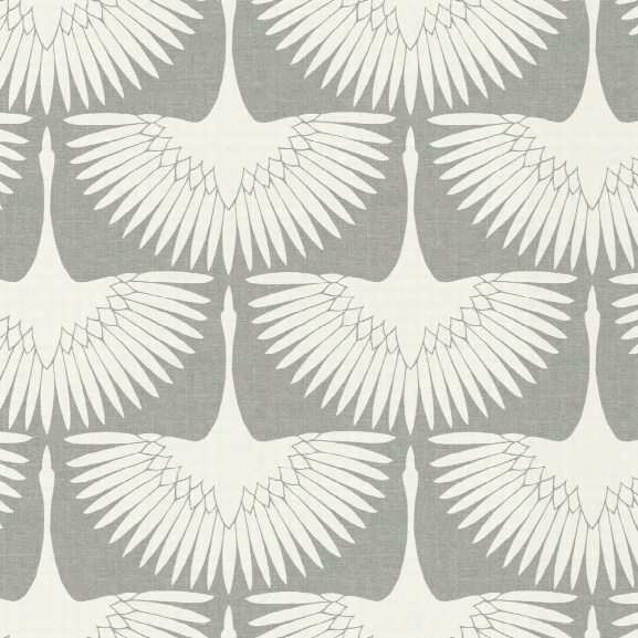 Feather Flock Self Adhesive Wallpaper In Chalk By Genevieve Gorder For Tempaper