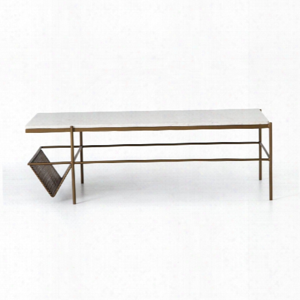 Felicity Coffee Table In Matte Brass