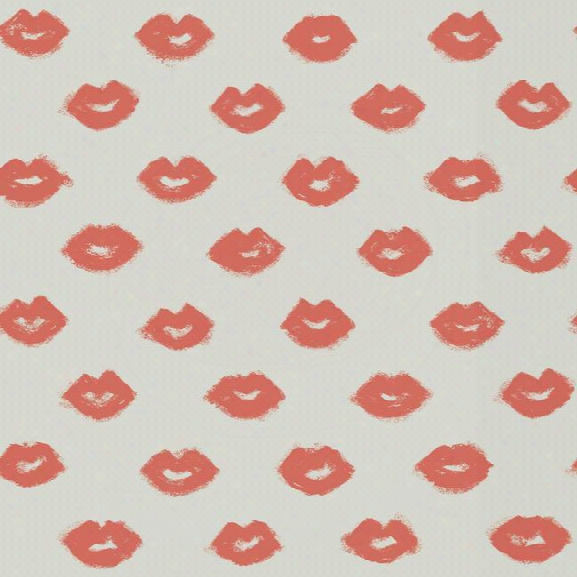 Femme Fatale Wallpaper In Coral And Silver Design By York Wallcoverings