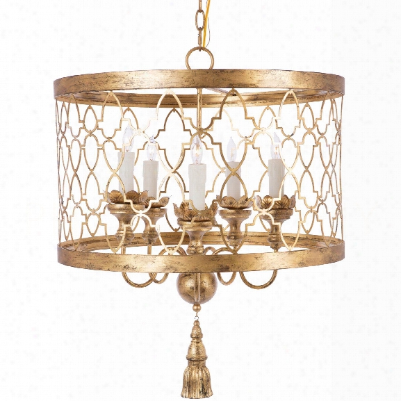 Fiesole Chandelier In Gold Design By Aidan Gray