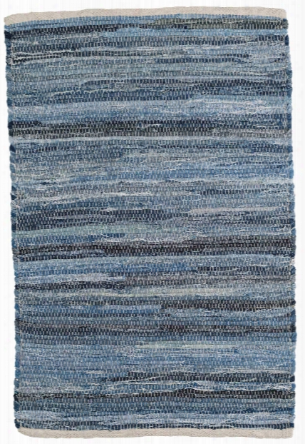 Fine Denim Rag Woven Cotton Rug By Dash Albert