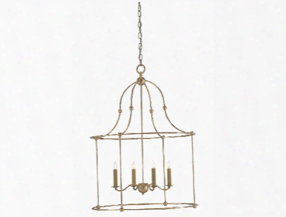 Fitzjames Lantern In Silver Granello Design By Currey & Company