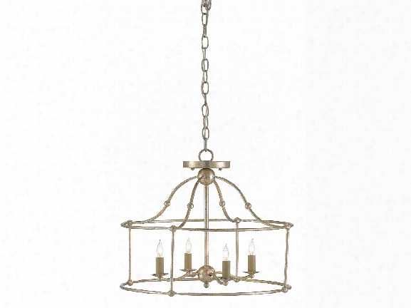 Fitzjames Pendant In Silver Granello Design By Currey & Company