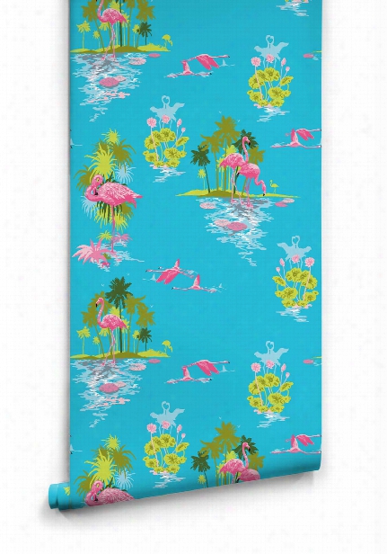 Flamingo Wallpaper In Day From The Kingdom Home Collection By Milton & King