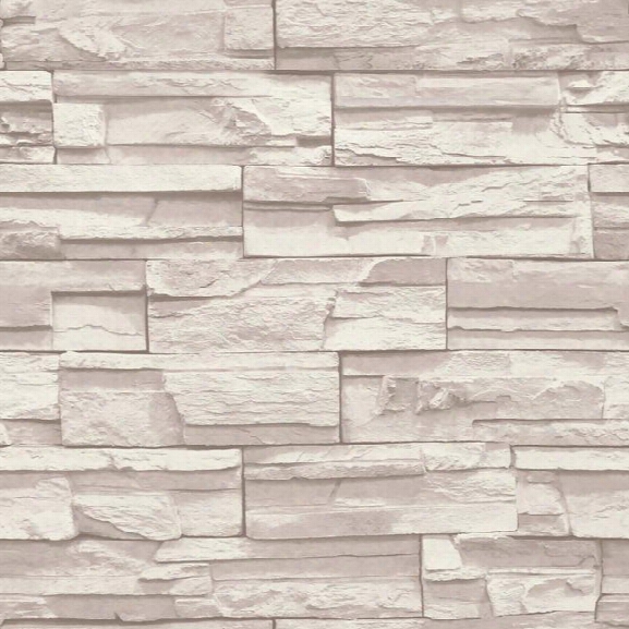 Flat Stone Wallpaper In Cream And Taupe By York Wallcoverings