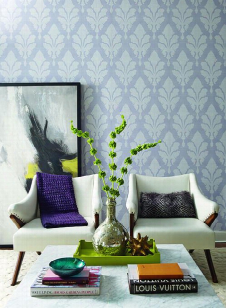 Fleurish Wallpaper In Purple Design By Stacy Garcia For York Wallcoverings