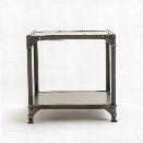 Element End Table in Antique Nickel