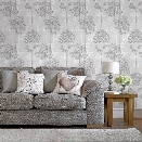 Eternal Wallpaper in Grey from the Innocence Collection by Graham & Brown