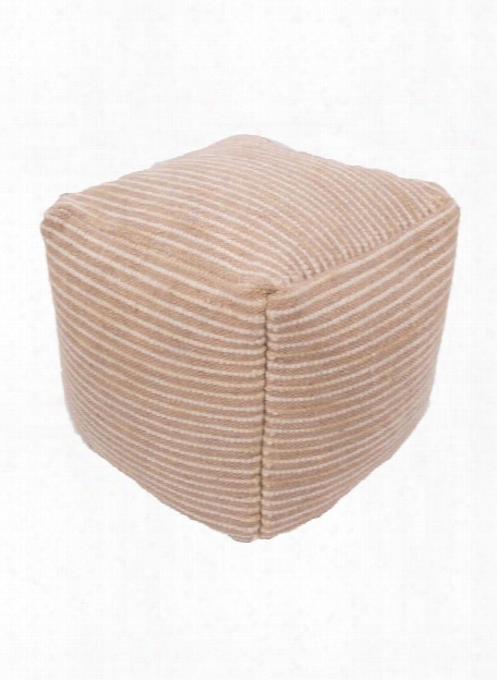 Alma Pouf In Sand Shell & Light Gray Design By Jaipur