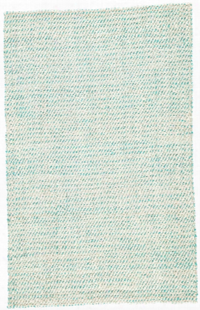 Almand Natural Solid White & Aqua Area Rug Design By Jaipur