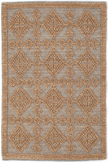 Alpine Diamond Woven Wool Rug In Slate Design By Dash & Albert