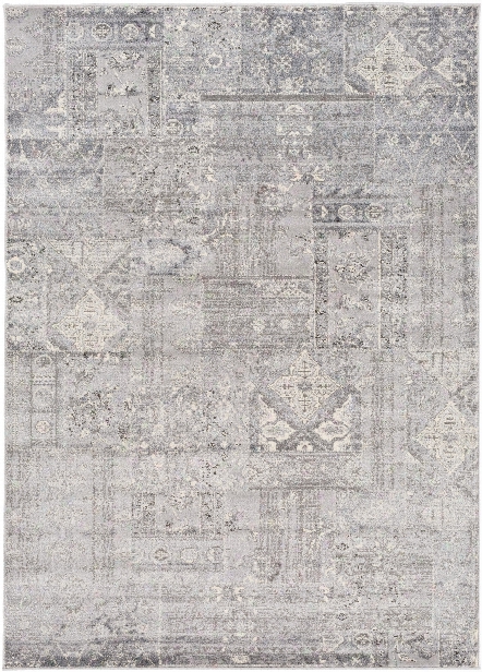 Amadeo Rug In Silver & White Design By Surya