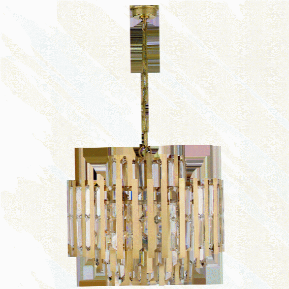 Ambrois Medium Chandelier In Various Finishes W/ Crystal Design By Aerin