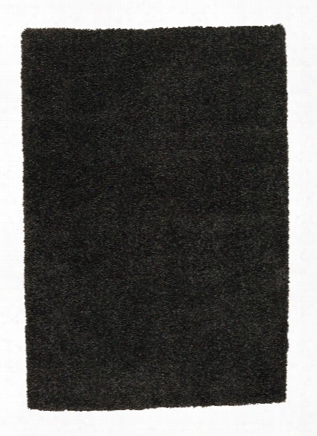 Amore Collection Shag Area Rug In Dark Grey Design By Nourison