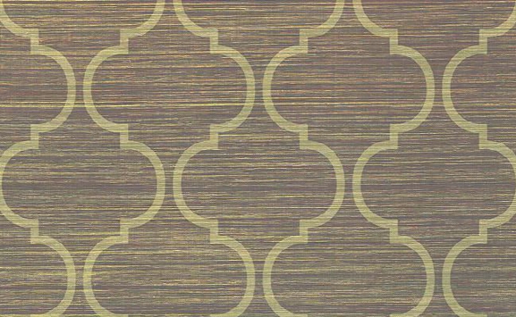 Amwell Ogee Grasscloth Wallpaper In Neutrals Design By Carl Robinson