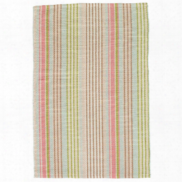 Ana Aqua Ticking Indoor/outdoor Rug Design By Dash & Albert