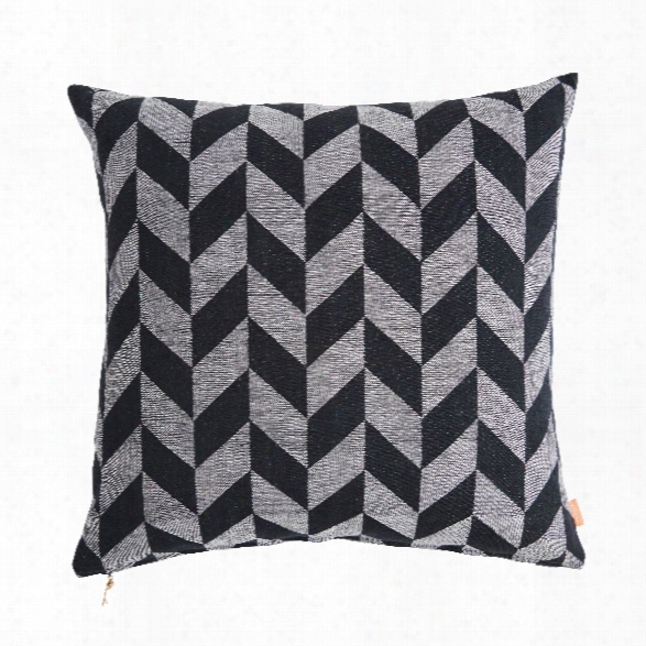 Floor Cushion In Black & Light Grey Design By Oyoy