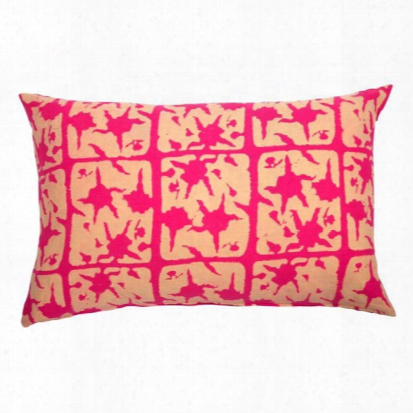 Floral Block Pillow In Magenta Design By Sir/madam