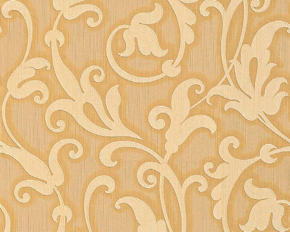 Floral Scrollwork Wallpaper In Cream And Orange Design By Bd Wall