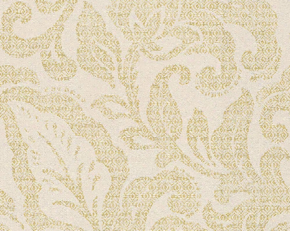 Floral Wallpaper In Cream And Metallic Design By Bd Wall