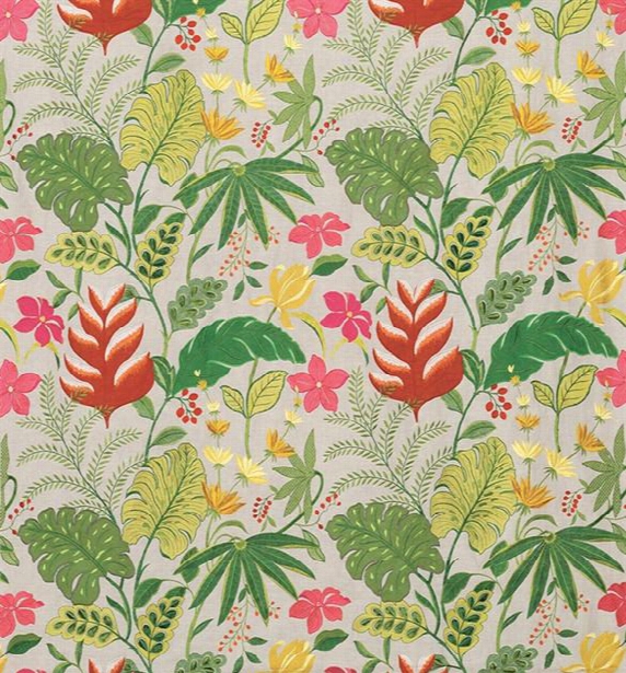 Floridita Fabric In Grass, Kiwi, And Linen By Matthew Williamson For Osborne & Little