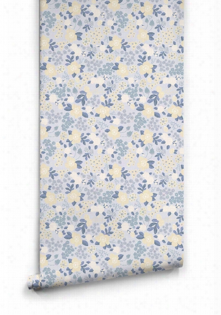 Flower Garden Wallpaper In  Blues From The Love Mae Collection By Milton & King