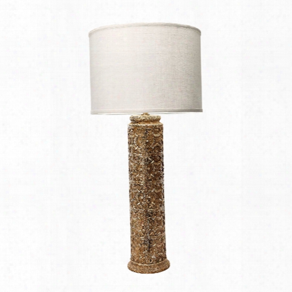 Fluer De Lis Aged Stone Lamp Design By Lazy Susan