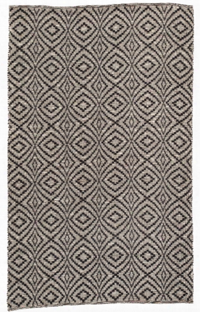 Flume Handmade Trellis Black & Cream Area Rug Design By Jaipur