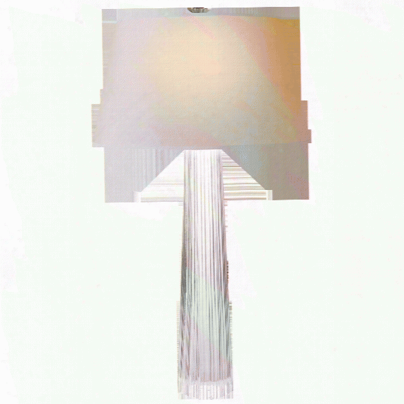 Fluted Spire Large Table Lamp In Various Finishes W/ Natural Paper Shade Design By E. F. Chapman