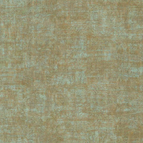 Foil Texture Wallpaper In Aqua And Gold Design By York Wallcoverings