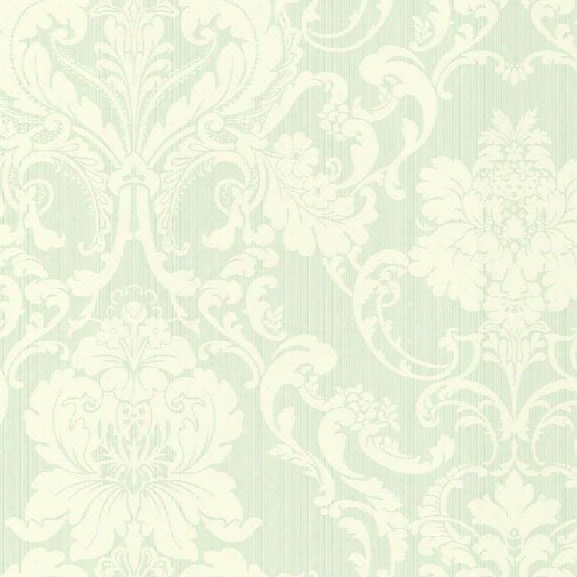 Formal Lacey Damask Wallpaper In Blue Design By York Wallcoverings