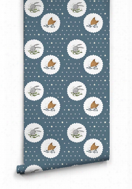 Fox & Rabbit Wallpaper By Muffin & Mani For Milton & King